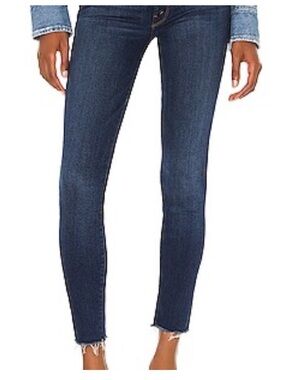 MOTHER jeans denim Looker Ankle Fray in Home Movies Wash Size 29 Skinny Stretch